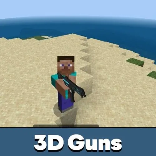 3D Gun Mod for Minecraft PE