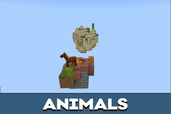 Animals from One Block Map for Minecraft PE