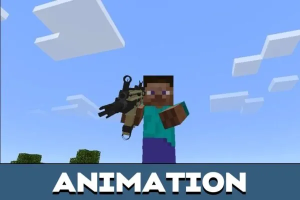 Animation from Machine Gun Mod for Minecraft PE