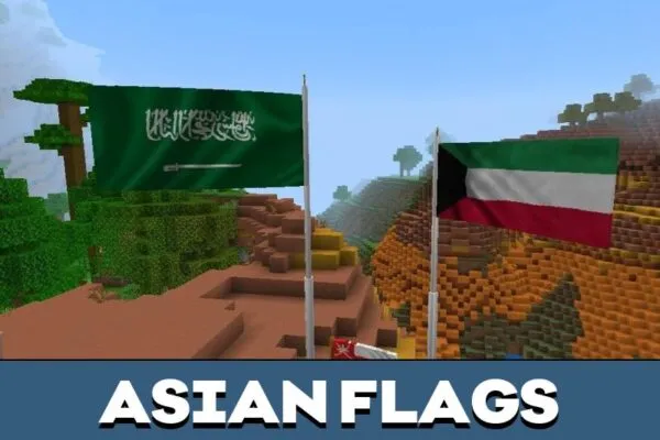 Asian Flag Mod for Minecraft PE