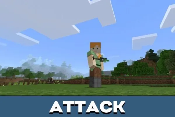 Attack from Knife Mod for Minecraft PE