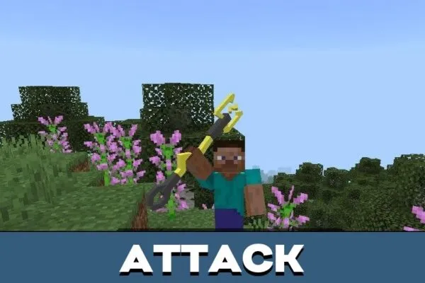 Attack from Magical Weapons Mod for Minecraft PE