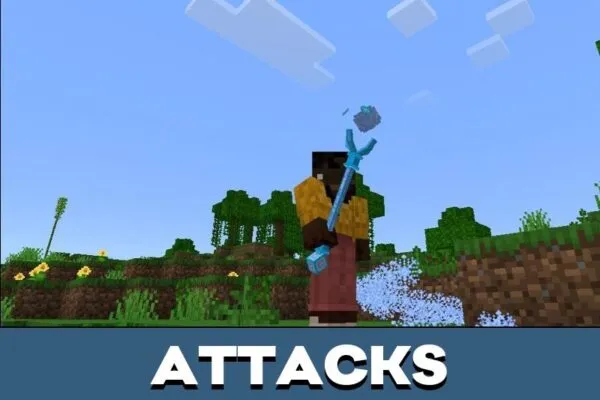 Attacks from Magical Warfare Mod for Minecraft PE