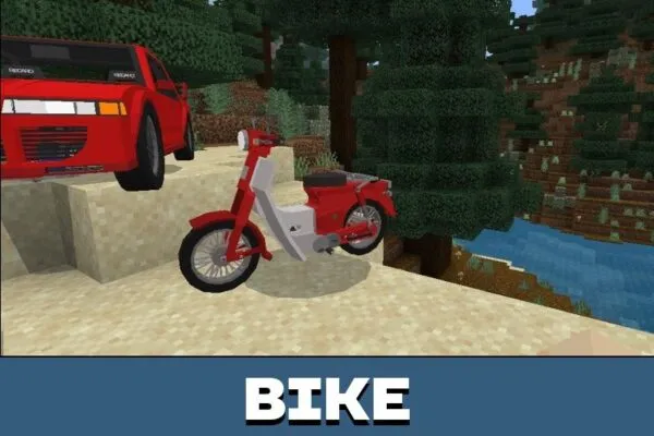 Bike from Car Mod for Minecraft PE