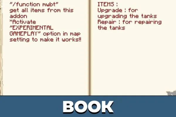 Book from Modern Warfare Mod for Minecraft PE