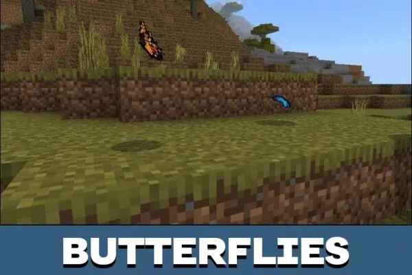 Butterflies from Bat Texture for Minecraft PE