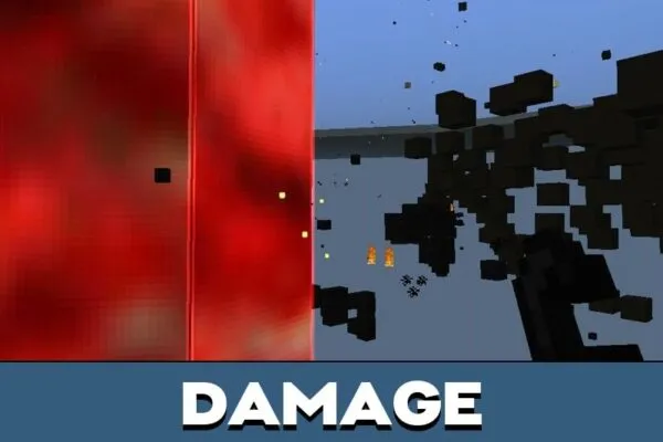 Damage from Bomb Mod for Minecraft PE