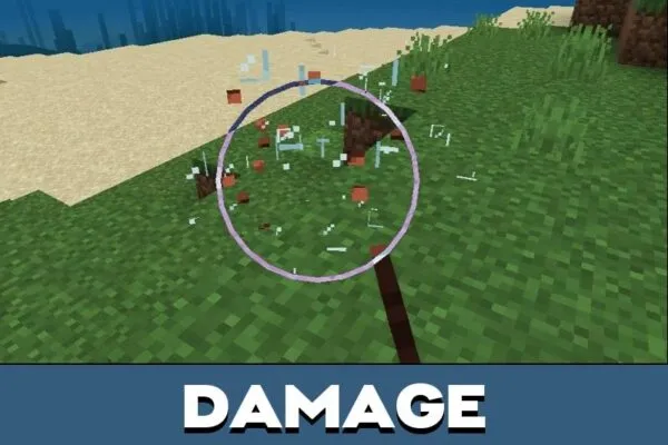 Damage from Brick Mod for Minecraft PE