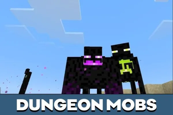 Dungeon mobs Endermen Texture for Minecraft PE