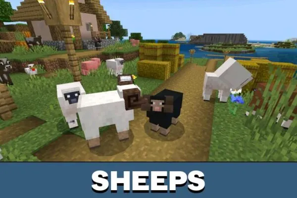 Sheeps from Earth Mod for Minecraft PE