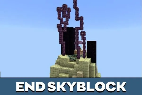 End from One Block Map for Minecraft PE