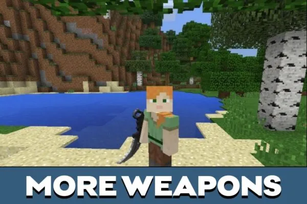 Weapons from Knife Mod for Minecraft PE