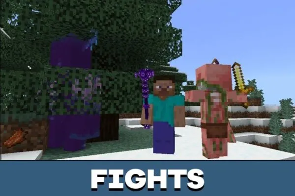 Fights from Magical Warfare Mod for Minecraft PE