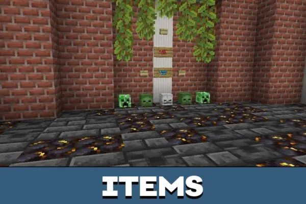 Items from Training Map for Minecraft PE