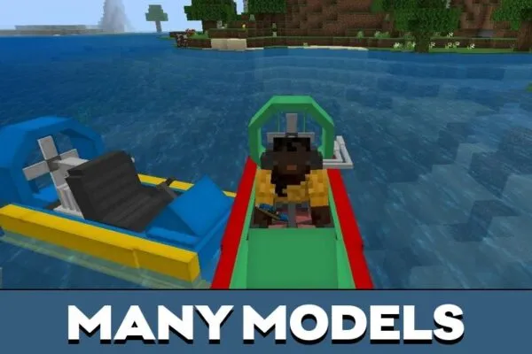 Models from Hoverboat Mod for Minecraft PE