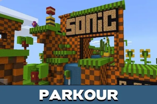 Parkour from Sonic Map for Minecraft PE