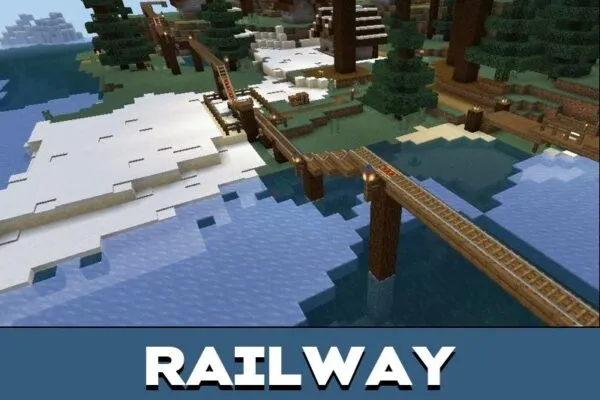 Railway from Taiga Map for Minecraft PE