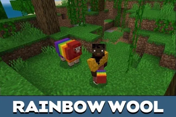 Rainbow Wool from Spiders from Earth Mod for Minecraft PE