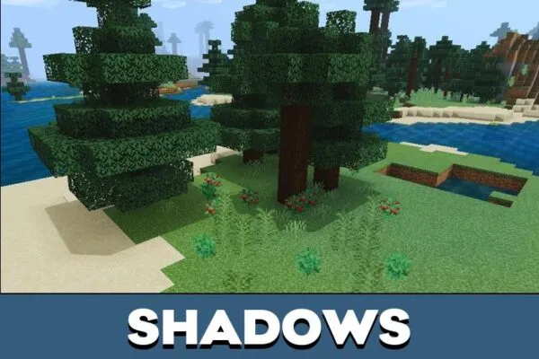 Shadows from Hero Shader for Minecraft PE