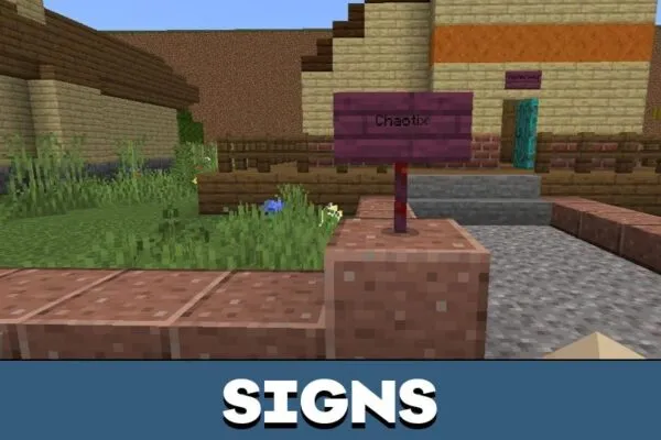 Signs from Sonic Map for Minecraft PE