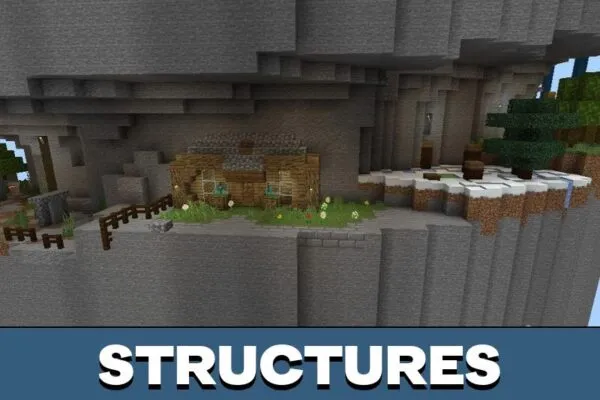 Structures from Spiral Parkour Map for Minecraft PE