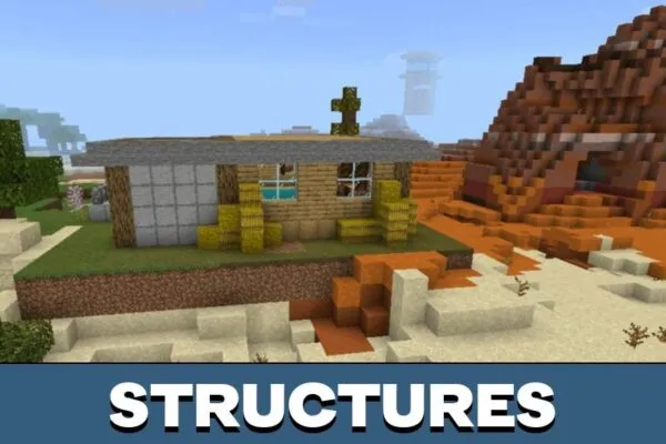 Structures from World Generation Mod for Minecraft PE