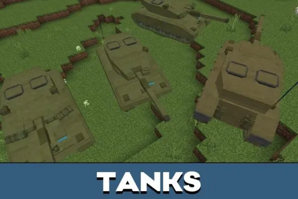 Tanks from Modern Warfare Mod for Minecraft PE