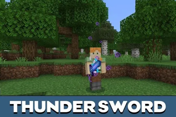 Thunder Sword from Magical Weapons Mod for Minecraft PE