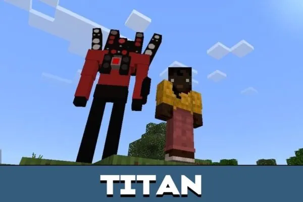 Titan Speaker man from Skibidi Toilet Mod for Minecraft PE