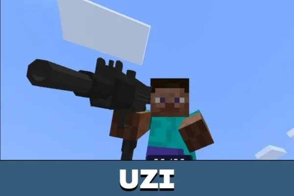 Uzi from Firearms Mod for Minecraft PE