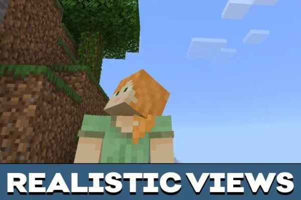 Views from 3d Person Camera Mod for Minecraft PE