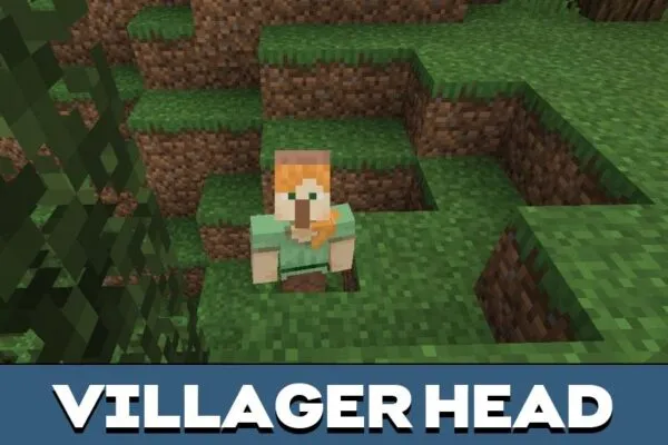 Villager from Mob Heads Mod for Minecraft PE