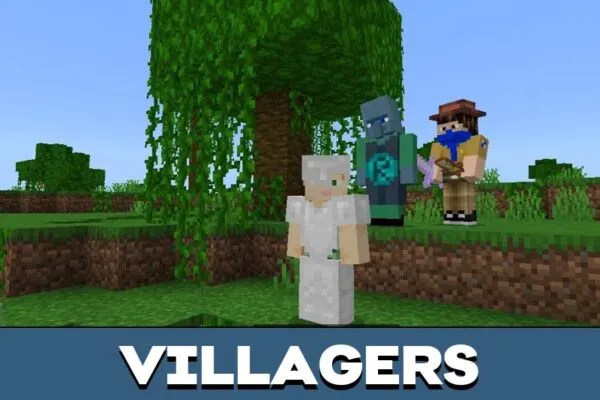 Villagers from New Villages Mod for Minecraft PE