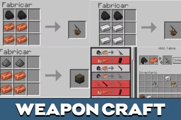 Weapon Craft from Bazooka Mod for Minecraft PE