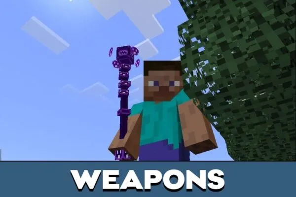 Weapons from Magical Warfare Mod for Minecraft PE