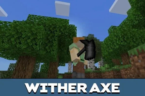 Wither Axe from Magical Weapons Mod for Minecraft PE