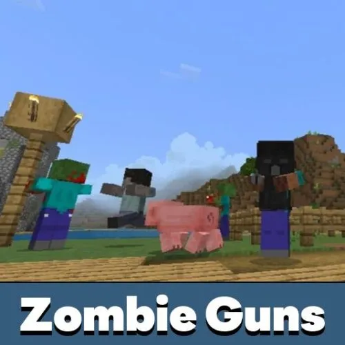 Zombie Weapons Mod for Minecraft PE