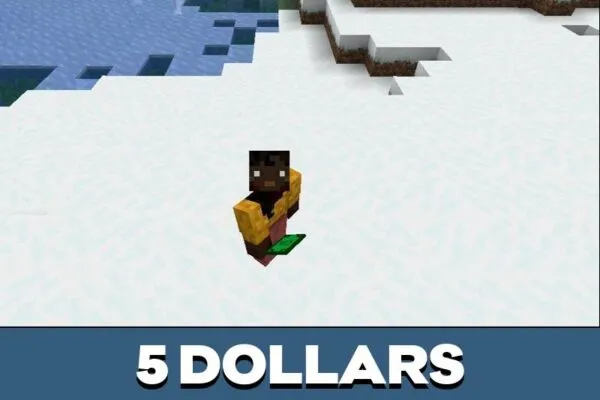 5 Dollars from Coins Mod for Minecraft PE