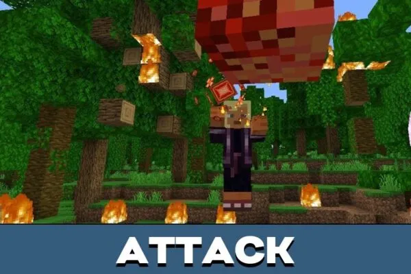 Attack from Fire Magic Mod for Minecraft PE