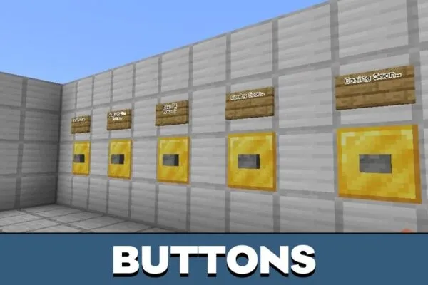 Buttons from Clash Royale Map for Minecraft PE