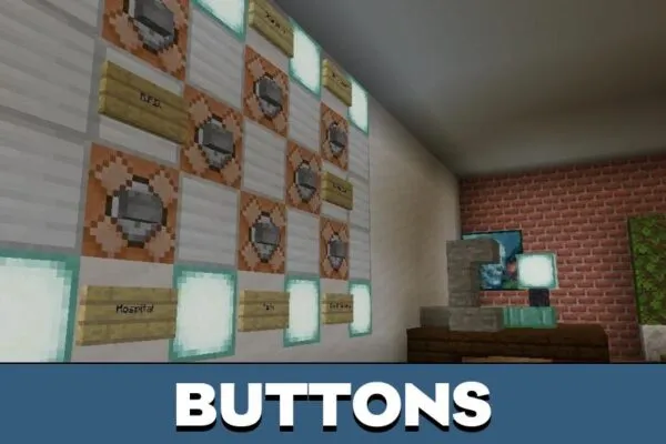 Buttons from Resident Evil Map for Minecraft PE