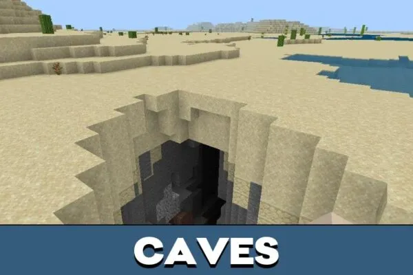 Caves from Desert Mod for Minecraft PE