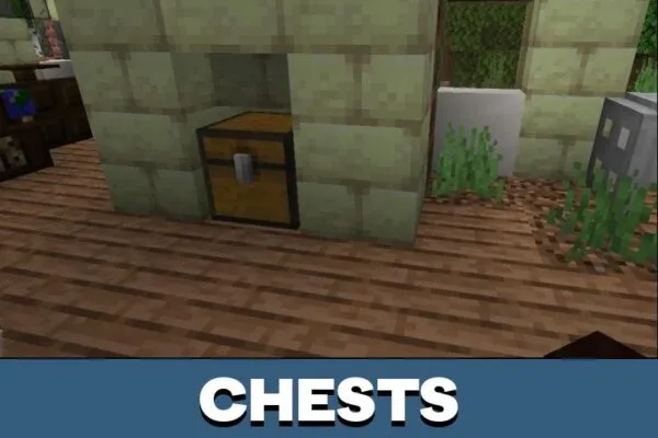 Chests from Abandoned House Map for Minecraft PE