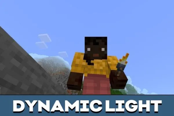 Dynamic Light from Torch Mod for Minecraft PE