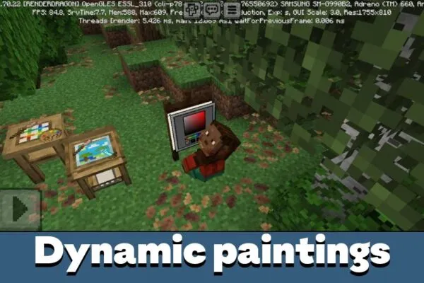 Dynamic from Paintings Mod for Minecraft PE