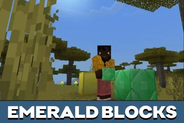 Emerald Blocks from Mineral Texture Pack for Minecraft PE