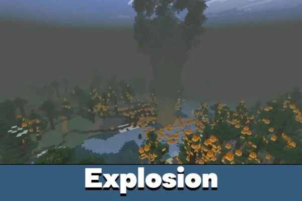 Explosion from Nuclear Mod for Minecraft PE