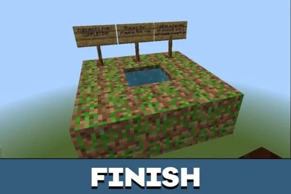 Finish from Parkour Blocks Map for Minecraft PE