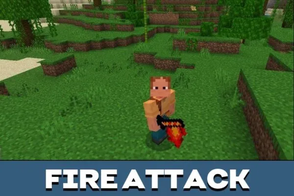 Fire Attack from Custom Weapons Mod for Minecraft PE