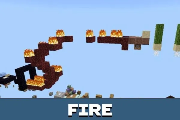 Fire from Unlimited Parkour Map for Minecraft PE